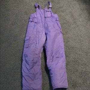 Purple snow suit